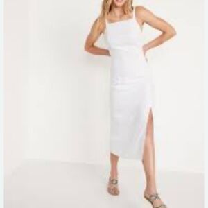 Old Navy medium linen blend Sleeveless Dress,midi,travel,minimalist,travel